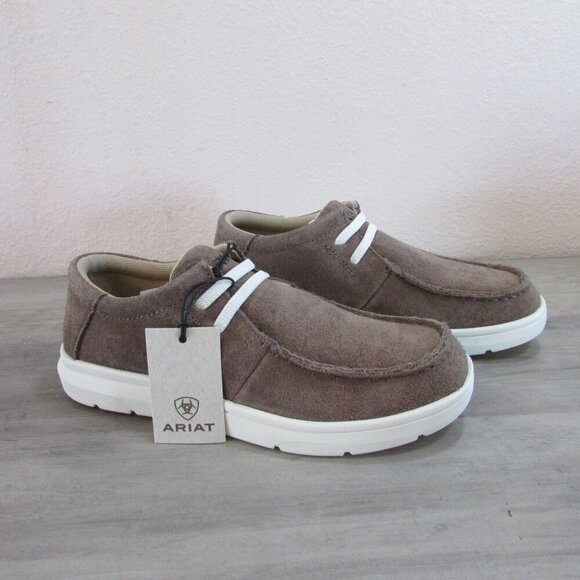 Ariat Toddler Kid's 8 Hilo Slip on Sneaker Shoe Brown Bomber Suede 10051007 - Picture 1 of 4